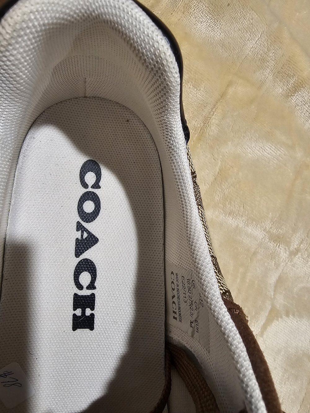 Coach Brown and Beige Signature Logo Men’s Athletic Sneakers - Picture 4 of 11